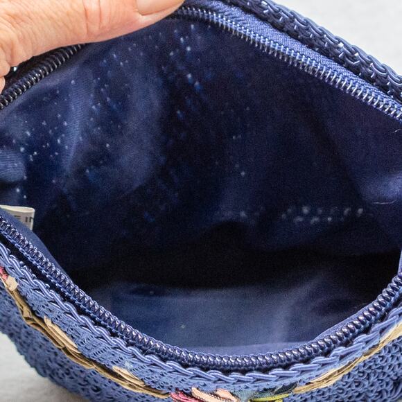 Vintage Crochet Clutch Bag With Ribbon Embroidery - Picture 11 of 11